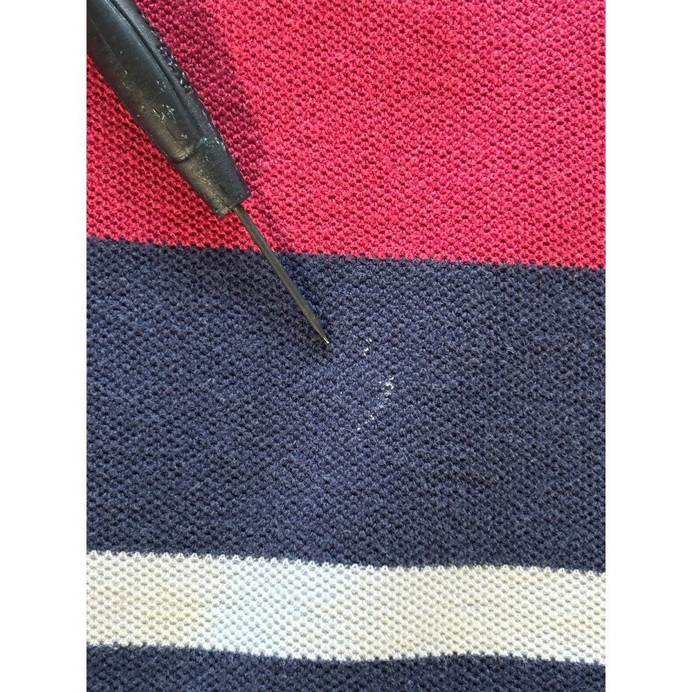 Vintage Sutter‎ & Grant Striped Polo Shirt Mens XL Colorblock Made in USA 90s - Picture 7 of 9
